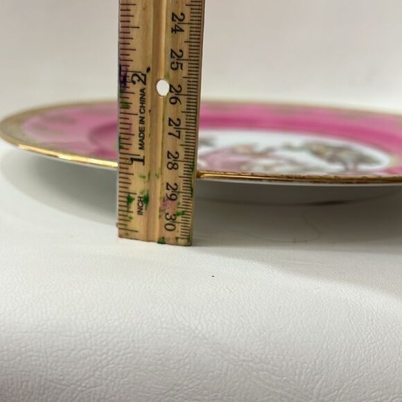 JKW 1930 Western Germany Fine Porcelain Luxurious Pink Gold Dinnerware Plate - Picture 5 of 12